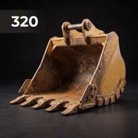 Excavatrice sur chenilles d'occasion 320, 22 tonnes, machine de terrassement hydraulique, profondeur 6,7 m, à vendre