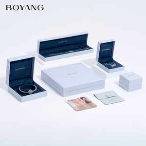 Boyang biểu tượng tùy chỉnh sang trọng dây chuyền bông tai Vòng đeo tay Hộp bao bì giấy trang sức Hộp quà tặng - Product Image 4