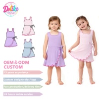 Robe de yoga pour filles, vêtements de sport pour enfants, tenue de fitness, vêtements de yoga avec logo personnalisé, bordure picotée