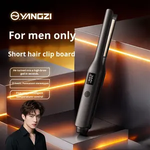 Plancha de Pelo Portátil de Cerámica de Calentamiento Rápido 2 en 1 para <span class=keywords><strong>Hombre</strong></span>, Plancha para <span class=keywords><strong>Barba</strong></span> <span class=keywords><strong>y</strong></span> Cabello Corto <span class=keywords><strong>con</strong></span> Pantalla de Temperatura - Product Image 5