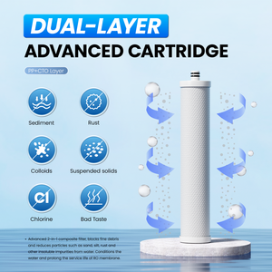 600G Reemplazo de filtro rápido debajo del fregadero Pantalla <span class=keywords><strong>TDS</strong></span> Filtro de agua Purificador de agua de ósmosis inversa Filtro de agua - Product Image 5