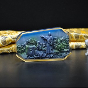 Ornement décoratif en cristal en relief, souvenir religieux en pierre naturelle, cadeau - Product Image 1