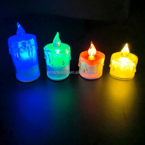 Bougies <span class=keywords><strong>LED</strong></span> sans flamme à piles avec télécommande, 15 couleurs changeantes, programmables DMX, bougies pilier pour la décoration de la maison et des fêtes - Product Image 3