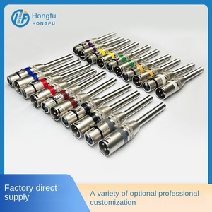 <span class=keywords><strong>Bonico</strong></span> Logotipo personalizable 6,35mm de diámetro Aislamiento de plata Niquelado Micrófono de tres núcleos Enchufe de audio de resorte - Product Image 2