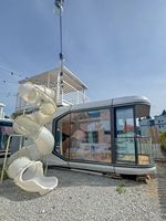 Maison élégante sur roues, maison mobile de luxe, bâtiments préfabriqués pour une vie nomade