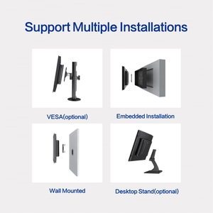 Écran tactile plat industriel étanche IP66, 17 pouces, Linux, tout-en-un, montage mural, PC avec processeur Core I3/i5/i7 et <span class=keywords><strong>2</strong></span> Go de <span class=keywords><strong>DDR3</strong></span>/DDR4 - Product Image 4