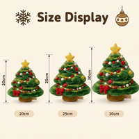 Peluche personnalisée pour sapin de Noël, jouet en peluche doux, poupée de Noël, grande guirlande à nœud rouge, décoration de fête de Noël, faible MOQ, OEM, ODM
