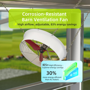 51 Inch Bò Trang Trại Fan Treo Trang Trại Bò Nhà Kính Người Hâm Mộ Vòng Tròn Quạt Sữa Cho Chăn Nuôi Và Gia Cầm Chăn Nuôi/Nhà Kính Thông Gió - Product Image 3