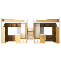 Combinaison de tables supérieure et inférieure au design métallique moderne, lit souple pour chambre à coucher, idéal pour étudiants, employés, dortoirs, usines, appartements