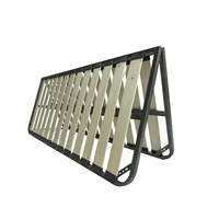 Cadre de lit pliant Queen Size en métal et bois, durable, gain de place, prix d'usine, pour hôtels et chambres d'école