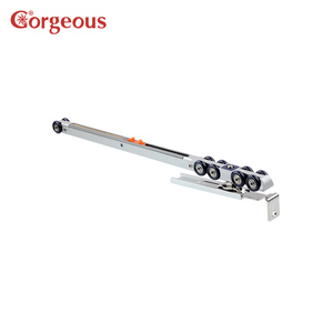 Thép không gỉ hiện đại đôi mềm treo đóng cửa van điều tiết trượt tủ quần áo cửa con lăn bánh xe - Product Image 1