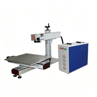 Marqueur laser à fibre série LY-M 20W-120W avec table XY électrique personnalisée, positionnement par lumière rouge, refroidissement par air