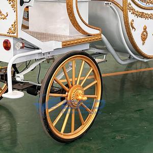 Calèche royale blanche personnalisée de luxe européenne pour mariage, calèche citrouille de princesse pour visites touristiques - Product Image 5