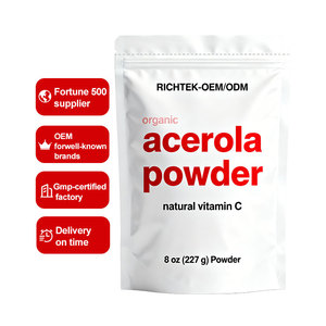 Polvere di Acerola biologica Super cibo vegano amichevole vitamina C per un ottimo sapore per bevande, frullati e bevande - Product Image 1