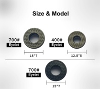 Œillet métallique en laiton personnalisé Peisidike avec logo, tailles 10mm-15mm, placage émaillé, lavable et sans nickel