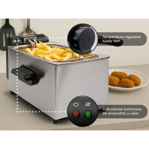 Friteuse électrique Frypro 3SS 3L en acier inoxydable pour usage domestique - Product Image 4