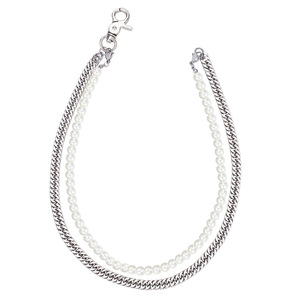 สร้อยคอไข่มุกหลายชั้นสแตนเลสสำหรับผู้ชายที่ถอดออกได้ฮิปฮอปแฟชั่นเครื่องประดับของขวัญการออกแบบทางเรขาคณิต - Product Image 5