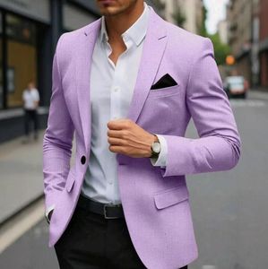 <span class=keywords><strong>Veste</strong></span> de costume unie à un bouton pour <span class=keywords><strong>homme</strong></span>, <span class=keywords><strong>veste</strong></span> de costume décontractée slim fit pour <span class=keywords><strong>homme</strong></span> - Product Image 6