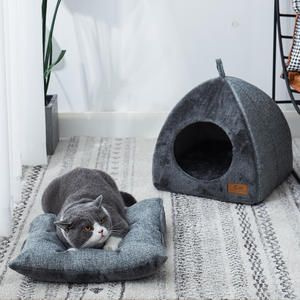 Atmungsaktives und warmes verdicktes Dreieck Katzen haus Hunde bett Geschlossenes Haustier bett - Product Image 2