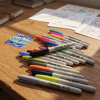 Marqueur à pointe oblique à base d'huile avec 10 couleurs pour le marquage par points en atelier sans poussière