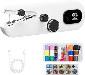 Rechargeable Mini Sewing <strong>Machine</strong> with LED Display Handheld Sewing <strong>Machine</strong> - Product Image 1