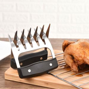 Ensemble de griffes à viande en acier inoxydable personnalisées, outil pour déchiqueter la viande d'ours, de poulet, avec poignée en plastique pour la cuisine, outils de barbecue - Product Image 1