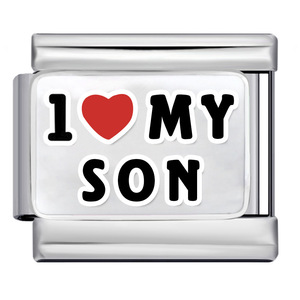 Pulsera de Acero Inoxidable con Dijes Personalizables 'I Love My Family Friends Pets', Joyería DIY para Regalo - Product Image 2