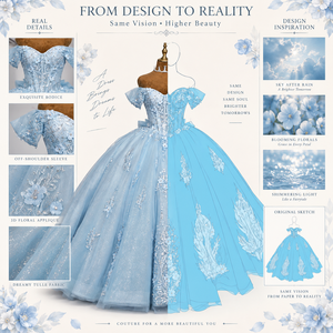 Lsdz023-Pz Impresionante Vestido de Quinceañera Azul Cielo con Volantes, Manga Corta, Apliques de Encaje Floral Brillante, Estilo Princesa, Jancemebr - Product Image 6
