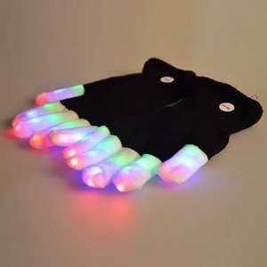 <b>LED</b> Glow Hand <b>Gloves</b> Rave Light Flashing 7 Mode Light up Finger Tip Battery Powered Outdoor Halloween Party Decor Gift - Product Image 4