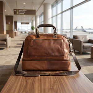 Sac de voyage de luxe en cuir véritable ADORA ADATB-0088, durable, avec poignée et poche avant zippée, au meilleur prix (vente en gros) - Product Image 2