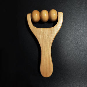Rouleau de thérapie du bois outil de <span class=keywords><strong>Massage</strong></span> portable Anti Cellulite point de déclenchement bâton Drainage lymphatique masseur de libération musculaire - Product Image 3