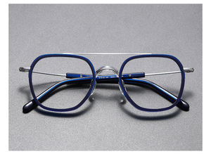 <span class=keywords><strong>2026</strong></span> 새로운 100% 수제 순수 스퀘어 티타늄 안경 프레임 남성 여성 안경 프레임 광학 안경 - Product Image 3