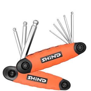 94342-94344 <span class=keywords><strong>Llave</strong></span> <span class=keywords><strong>Allen</strong></span> plegable de acero al vanadio de aleación de cromo con extremo de flor de ciruelo de 8 piezas - Product Image 2