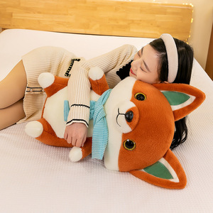 Peluche volpe regalo di compleanno per bambini piccola volpe arancione con sciarpa - Product Image 4