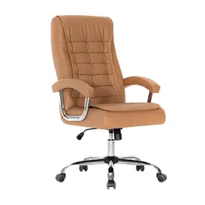Vendita calda sedia da ufficio direzionale sedia in pelle regolabile sedia da ufficio girevole con schienale alto e bracciolo imbottito