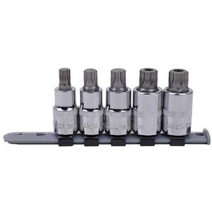 Juego de llaves de impacto de 5 piezas de 1/2 pulgada de acero al cromo vanadio con punta Torx externa para reparación mecánica - Product Image 1