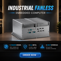 Mini PC industriel sans ventilateur Intel I5-3340M, 2 ports LAN, 10 ports COM, large plage de température, CE RoHS, IPC pour l'automatisation à l'extrémité