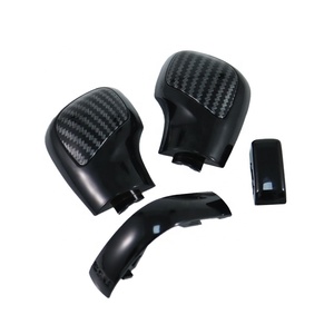 Pomo de Palanca de Cambios de Fibra de Carbono Negra Perforada con Revestimiento de Cuero, Personalizado para Reemplazo de Piezas Interiores de Automóviles - Product Image 5
