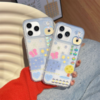 Coque de téléphone portable IMD Papillon Paillettes Arc-en-ciel pour Apple iPhone 17 16 15 Pro Max, motif étoiles colorées laser, robuste, pour filles