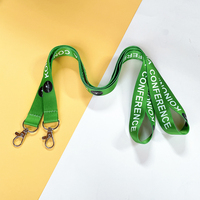 Fabrication de lanière de conception de logo gratuit Longes de cou en nylon et polyester personnalisées avec logo personnalisé