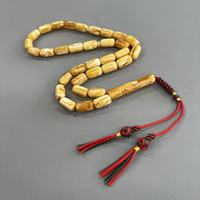 Bracelet de prière vintage perlé, 33 perles, pendentif gland en forme de baril, long collier, bijoux de mode pour femmes et hommes, perles de prière