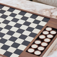 Jeu d'échecs en bois moderne personnalisé de luxe, ensembles de décoration intérieure pour la décoration intérieure