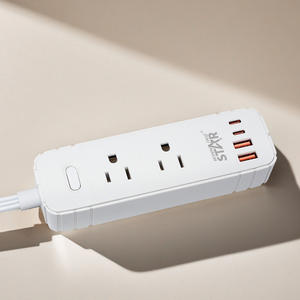 Vincente stella ST-3202U 6 prese 2 USB 20W ricarica rapida 2m cavo in rame protezione contro le sovratensioni <span class=keywords><strong>americana</strong></span> e <span class=keywords><strong>presa</strong></span> elettrica - Product Image 5