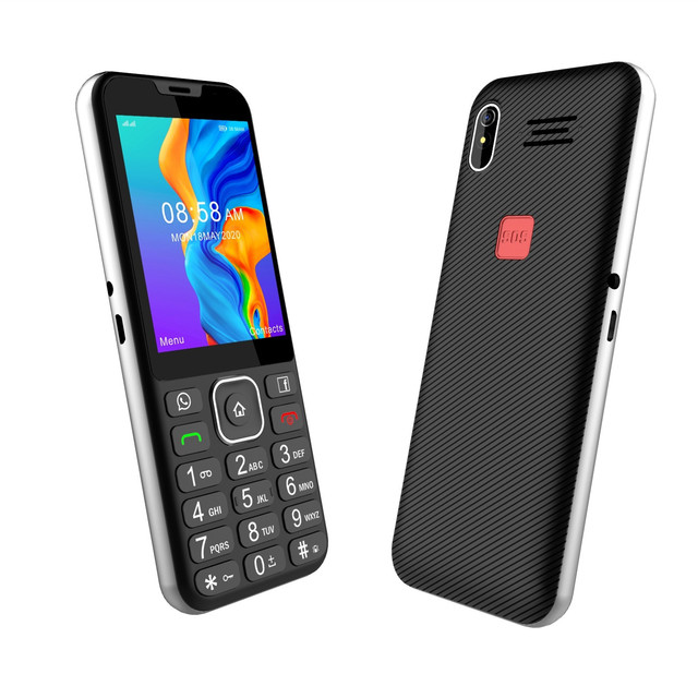4g Keypad Dual Sim Feature Phones Senior bar Mobile Phones with Rear 0.3MP Camera Dual Front Camera Optional