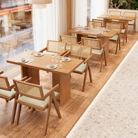Ensemble de mobilier commercial moderne pour restaurant : banquettes, tables à manger, canapé rembourré en bois, banc, pour café, hôtel