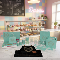 Boîtes à donuts personnalisées AT PACK, boîtes en carton ondulé, emballage alimentaire pour en-cas, biscuits, gâteaux, à emporter, laminage, revêtement UV