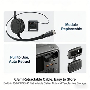 Station d'alimentation portable <span class=keywords><strong>DJI</strong></span> POWER 1000 <span class=keywords><strong>Mini</strong></span> 1008Wh <span class=keywords><strong>Batterie</strong></span> LiFePO4 avec station de charge de générateur solaire pour générateur extérieur - Product Image 3