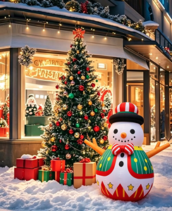 Figurine gonflable de Noël Magician, bonhomme de neige gonflable en Oxford, imperméable, décoration de Noël gonflable - Product Image 1