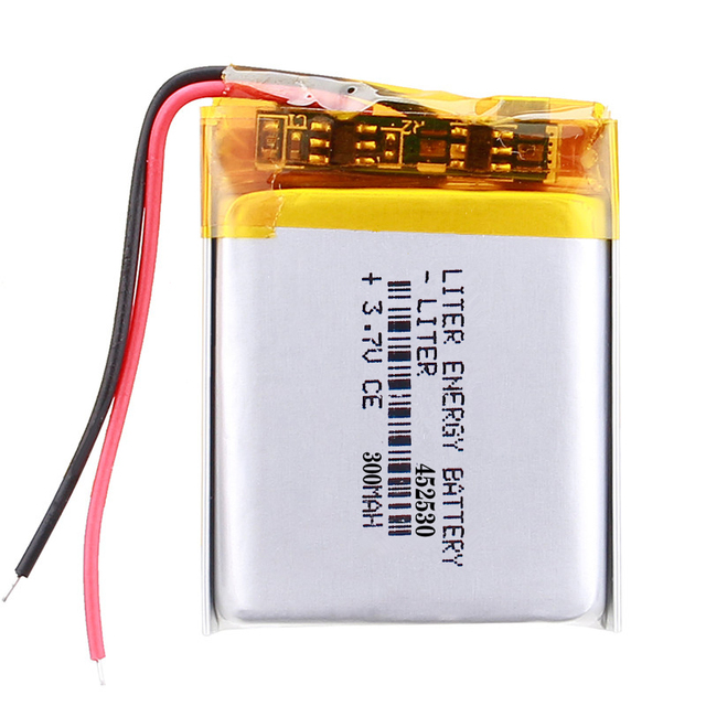 3.7v Li-polymer Rechargeable Battery 452530 300mAh Polymer Lithium Battery for Fitron Watch