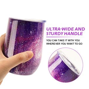Eco Friendly BPA Free 12oz Unbreakable Stainless Steel Travel Coffee Mug Double Wall Vacuum Insulated Egg Shaped Wine Tumbler - Product Image 1